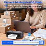 Bluetooth Thermal Shipping Label Printer, Wireless Label Maker for Shipping Packages, Work with iOS Android Windows