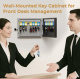 16 Key Lock Box Wall Mount, Smart Key Cabinet, use One Time Password,Fixed Code, Bluetooth, Wi-Fi Remote