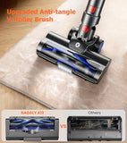 NADALY Cordless Vacuum Cleaner, 500W 40KPA Stick Vacuum with 45min Runtime, Anti-Tangle Self-Standing Vacuum Cleaners for Home, Lightweight Vacuum for Hardwood Floor/Carpet/Pet Hair, Bronzed Gold