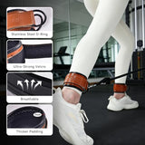JOBGAIN Ankle Strap for Cable Machine (2 Pack), Ankle Resistance Bands, Cable Kick Back Straps for Gym, Glute Workouts, Brown