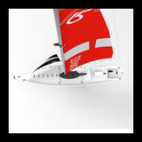 Ssccgym 53" Remote Control Boat Wind Power 2.4G Unpowered Assembled Electric RC Sailing Boat for Hobby Adults (S)