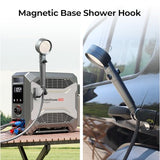 FOGATTI InstaShower GO Portable Propane Camping Shower, 19,000 BTU Instant Hot Water Heater with 5000mAh Built-in Battery, 12V Pump, Outdoor Shower for Camping, Cleaning & Pet Washing