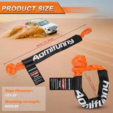 Aomifunny Synthetic Soft Shackle Rope, 2-Pack 1/2in x 22in, 56000 Lbs Breaking Strength, Synthetic Road Recovery Rope for Sailing SUV ATV 4X4 Truck Jeep Safer Than Metal Shackle (Orange)