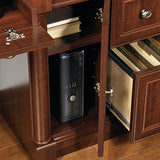 Sauder Palladia Computer Desk with Hutch, Large Storage and File Drawer