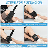 VBSD Adjustable Ankle Weights for Men Women, 7lbs/Pair Leg Weight Straps, Weighted Ankle Weight Set with Removable Sandbags for Walking Running Yoga Physical Therapy Gym Home Workout