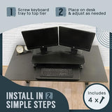 Standing Desk Converter - 32 Inch Adjustable Sit to Stand Up Workstation, Particle Board