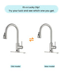 AJO BEND Touchless Kitchen Sink Faucet with Pull Down Sprayer, Motion Sensor Touch on Faucets for Kitchen Sink, 360° Swivel Spout, Brushed Nickel