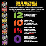 ATOMICO Watermelon Lunar Lime Sparkling Water,12 Essential Vitamins, W/Real Juice Infused With Electrolytes 12PK