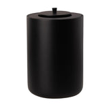 Maxi Collection Large Bathroom Trash Can – 6 Gallon Resin Waste Bin with Lid, 10x10x14 Inch Modern Garbage Can, Fits Standard 5-6 Gallon Bags (Black)