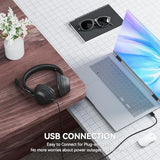 Headphones with Mic for Pc with Noise Canceling Microphone for Laptop, USB Headphones for Work from Home/Call