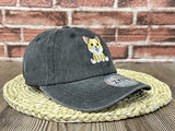 ZKFE Embroidered Corgi Hat Child Kids, Dog Lover Gift for Boy Girl, Washed Black Baseball Cap Dad Hat for Children