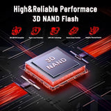 OSCOO 2TB PCIe 4.0 NVMe SSD, M.2 2280, Up to 7,400MB/s, Graphene Heatsink