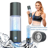 Hydrogen Water Bottle, 2 in 1 Use Hydrogen Water Bottle Generator 4000ppb with SPE/PEM Technology Water Ionizer (Gray)