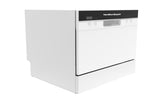 HAMILTON BEACH Counter Top Dishwasher, 6 Place Settings, Portable, White