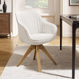 Art Leon Mid Century Modern Swivel Accent Chair - Fabric Upholstered Armchair