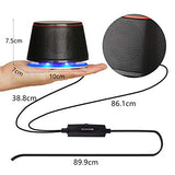 Sanyun SW102 Computer Speakers, 5Wx2, Deep Bass in Small Body, Stereo 2.0 USB Powered 3.5mm Aux Multimedia Speakers, Built-in Bottom Bass Radiators, PC Laptop Desktop Speakers, Black