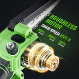 2-in-1 Cordless Pole Saw for Tree Trimming, 20V 3Ah Battery Powered Pole Chainsaw with 8-Inch Bar, 15FT Reach Electric Tree Trimmer & Mini Chainsaw for Branch Cutting & Pruning