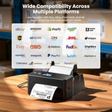 Thermal Printer with Touchscreen – Upgraded Bluetooth 4x6 Thermal Label Printer with Label Holder for Small Businesses, Compatible with Phone, PC, Tablet, Etc