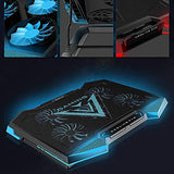 Laptop Cooling Pad 5 Fans Up to 17.3 Inch Heavy Notebook Cooler, Blue LED Lights