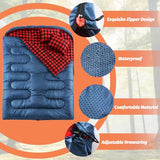 Swtmerry Double Sleeping Bag for Adults with 2 Pillows, Big & Tall Queen Size XL Sleeping Bag for 2 Person, Waterproof & Lightweight Warm for 3 Seasons, Cold Weather,Camping, Hiking & Backpacking
