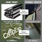 CampExo Camping Tent,2 Person Tent,Lightweight Waterproof Backpacking Tent,5-Minute Setup Outdoor Tent with Carry Bag,Ideal for Camping Hiking (Army Green)