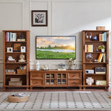 SAVOR LIFE 70" Tall Brown Bookshelf,5 Tier Wooden Book Shelf