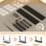 Electric Height Adjustable Standing Desk Large Sit Stand Up Desk Home Office Computer Desk