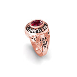 Oseew 2027 Custom Class Graduation Ring for Women High School (Rose Gold)
