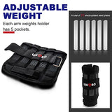 Wrist Ankle Weights with Removable Steel Bars, 1 Pair Adjustable Arm Leg Weights for Men and Women, No Leakage Design, Weighted Wrist Bands for Walking Jogging Yoga Pilates