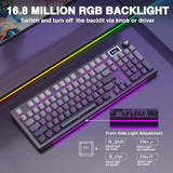 Wireless Mechanical Keyboard with Screen & Knob,2.4GHz/USB-C/BT5.0 Hot Swappable Creamy Keyboard