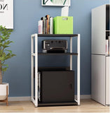 PXIWDAN Printer Stand Removable Printer Stand Office 3-Layer Fax Machine Scanner Shelf Living Room with Non-Slip Feet for Office(E)