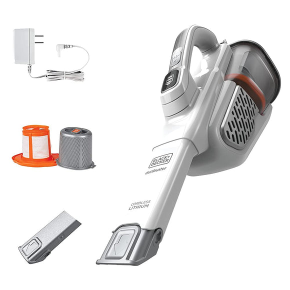 Dustbuster Handheld Vacuum, Cordless, AdvancedClean+, White BLACK+DECKER