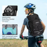 LARIPOP 18L Hydration Backpack with 2L BPA-Free Leak-Proof Water Bladder, Lightweight Breathable Reflective Daypack for Hiking Cycling MTB Trail Running Camping Men Women