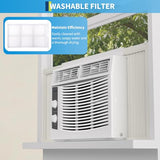 Garvee 5000 BTU Window Air Conditioner, Small Window AC Unit with Fan Function, Reusable Filter and Easy-to-Use Mechanical Controls for Apartment, Living Room, Bedroom, Rooms Up to 150 Sq. ft, White