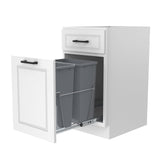 Pull-Out Trash Can for Under Kitchen Cabinets Include Double 35QT Trash Bin