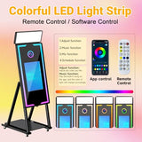 Magic Mirror Photo Booth 40" with Printer,22'' Interactive Touch Screen