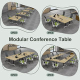 Foldable Conference Tables with Wheels, 6 Pack