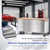 72 inch Tool Chest Tool Box Mobile 15 Drawers Storage Rolling Cabinet with Wheels Lock Key Locking System Drawer