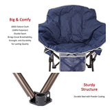 SUNNYFEEL Oversized Camping Chair Heavy Duty Folding Moon Chair Large Sofa Chair for Adults 500 LBS Portable Camp Lawn Chair with Storage Bag for Beach, Trip, Lawn, Outdoor Camp for Adults & Carry Bag