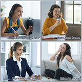 Wireless Headset with Mic for Work, Bluetooth Headset with Noise Canceling Microphone with Dongle
