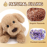 Dog Stuffed Animals, Microwavable Stuffed Animal Adorable Fluffy Puppy Plush for Warmth, Heatable Coolable Lavender Scent Puppy Plush Toy, Cute Soft Dog Plushies for Kids Adults Gift, Golden Retriever