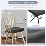 baibu Kitchen Chair Cushions, Dual-Layer Patented Design Molded Memory Foam Dining Chair Pads, 17" x 16" x 2", Black