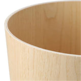 BISOZER Natural Wood Trash Can, Round Stackable Wastebasket, Garbage Recycling Bin for Bathrooms, Powder Rooms, Kitchens, Home Offices (Light Wood)