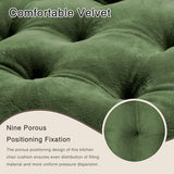 OVOV 4 Pack Chair Cushions for Dining Chairs Soft Seat Cushions for Kitchen Desk Chairs Square Chair Pads with Ties (15.5"x15.5" Green)