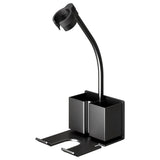 Halyuhn Adjustable Hair Dryer Holder, Black Hair Tool Organizer Wall Mount with Plug &Cord Organizer, Hands Free Hair Dryer Rack for Bathroom, Vanity and Makeup Room, Rust-Proof Blow Dryer Holder
