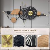 39x19 Inches Modern Large Wall Clocks for Living Room Decor, Silent Non-Ticking Battery Operated Decorative Analog Clock for Bedroom, Office, Kitchen, Entryway - Ideal Gift for Home Decor Lovers
