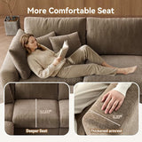 WorthFurni 110” Cloud Sectional Couches for Living Room, Modular Sectional Sofa with Deep Seat