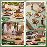 Yarmchahk Disposable Paper Plates, 6 inch Heavy Duty Paper Plate, Soak and Cut Proof, Natural Biodegradable Bagasse Plates for Microwave, Dinner, Party, Picnic,125 Pack