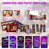 40" Magic Mirror Photo Booth Machine with Instant Printer,21.5inch Interactive