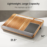 Totnz Lap Desk, Home Office Laptop Desk Fits up to 17 inches with Mouse Pad, Wrist Pad, Tablet